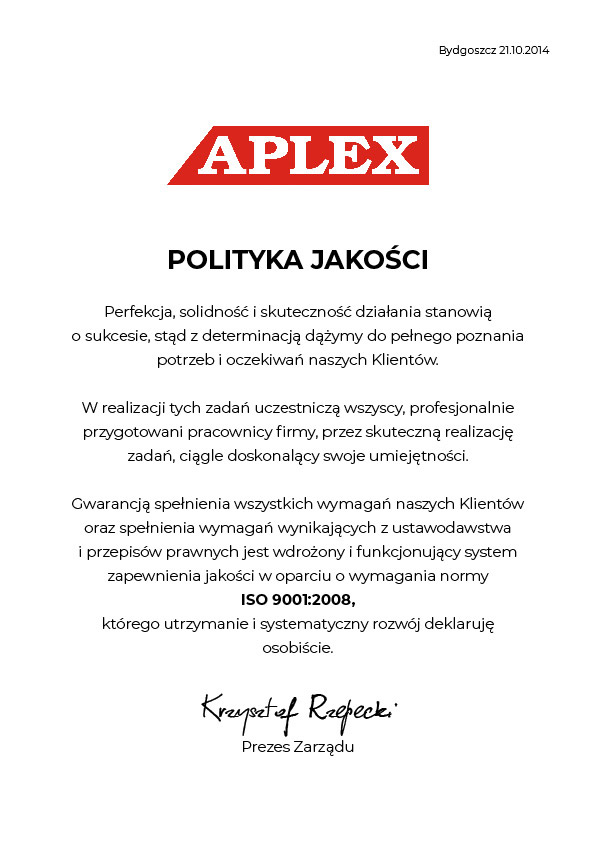POLITYKA JAKOŚCI